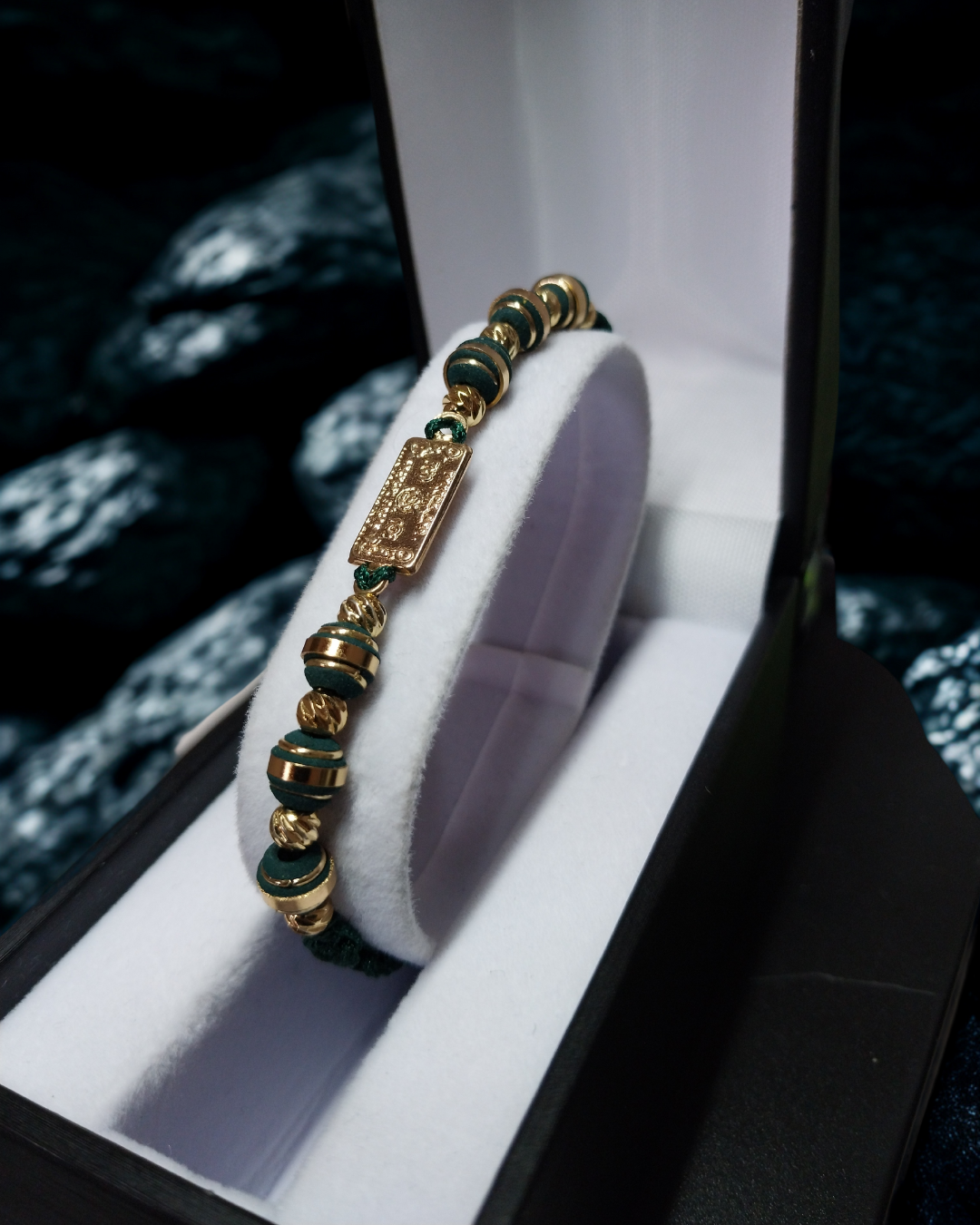 One Dollar Green | Pulsera tejida Oro Laminado 18k