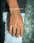 One Dollar Green | Pulsera tejida Oro Laminado 18k